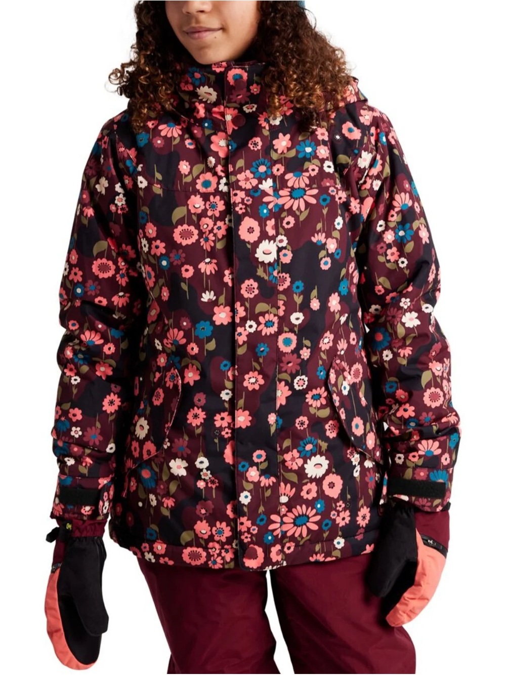 Burton Girls Elodie Snowboard Jacket Floral Camo Size L